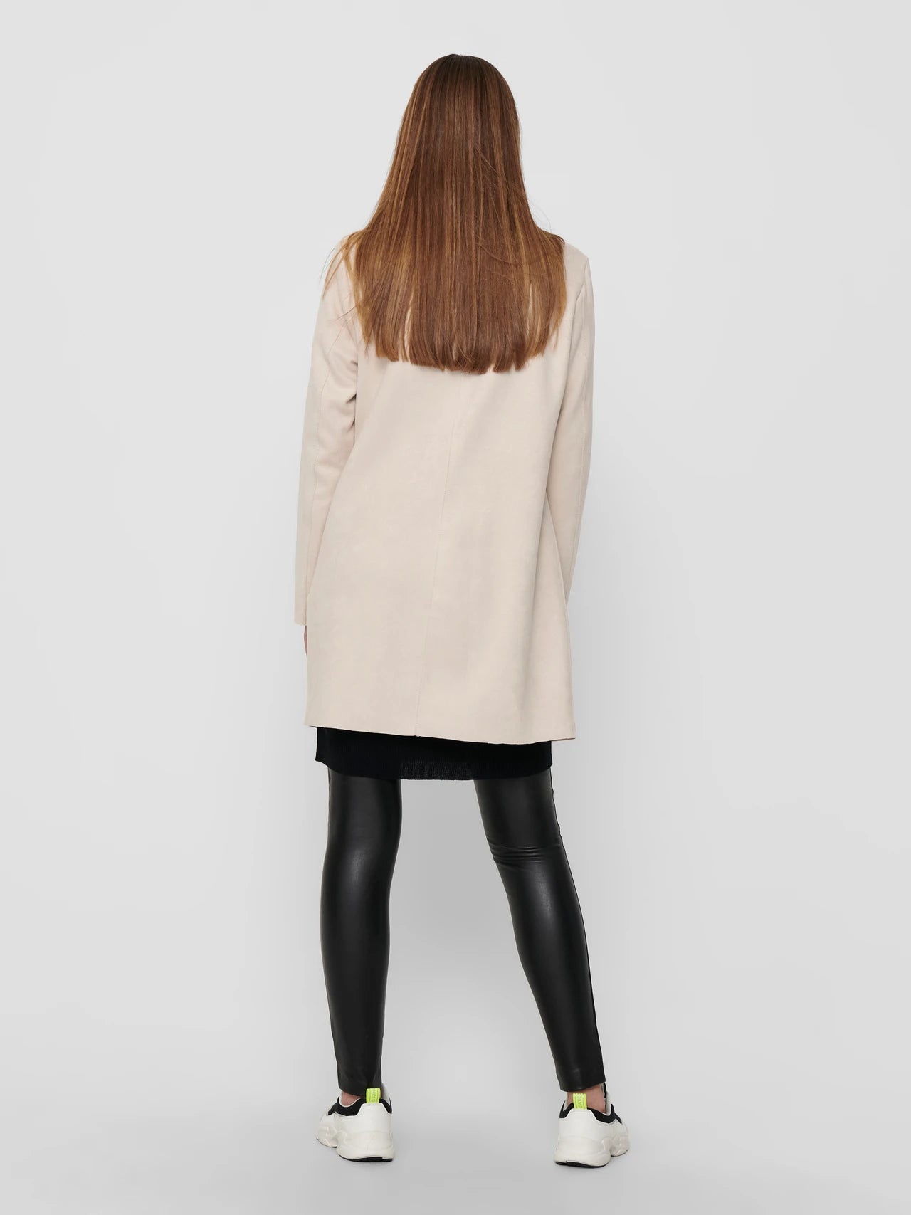 Cellia - Dames faux suede manteljas – Polymix – Lente / Herfst