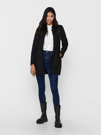 Cellia - Dames faux suede manteljas – Polymix – Lente / Herfst