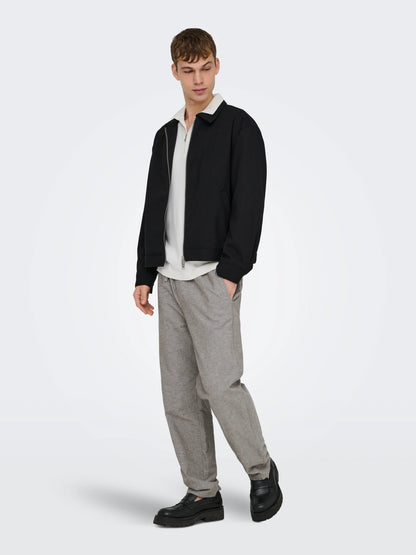 Dex – Heren Linnen Zomerbroek met Trekkoord – Katoen/Linnen – Lente / Zomer