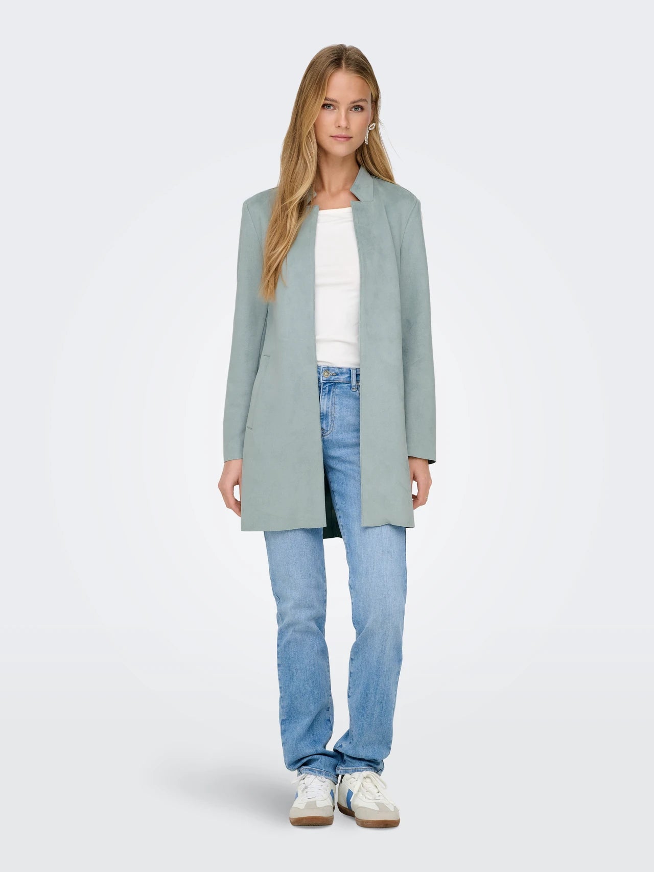 Cellia - Dames faux suede manteljas – Polymix – Lente / Herfst