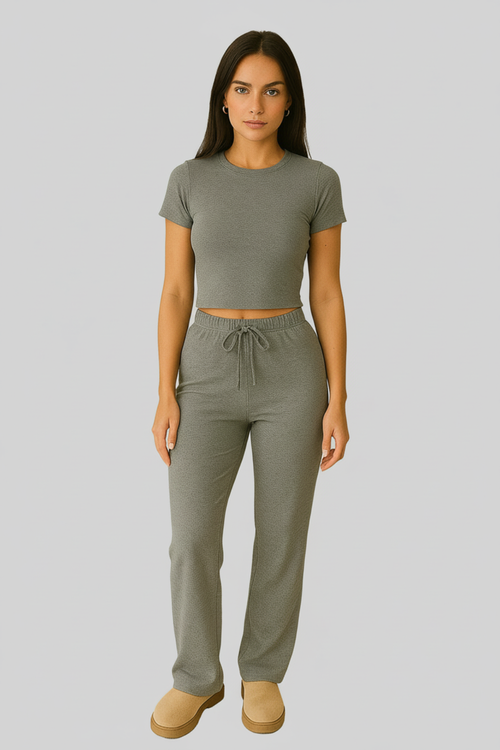 Tina – Dames Loungewear set – Lichtgewicht Gebreide Vezelmix – Alle Seizoenen
