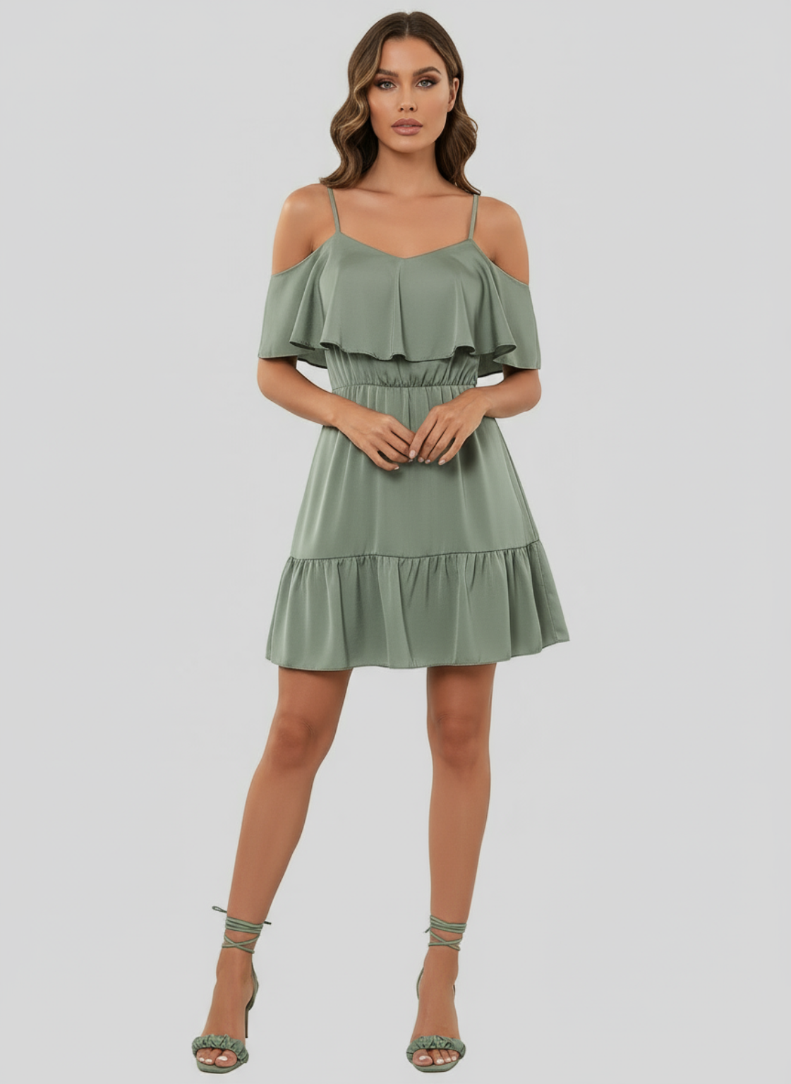 Paloma – Dames zomerjurk met Spaghettibandjes – Polymix – Lente / Zomer